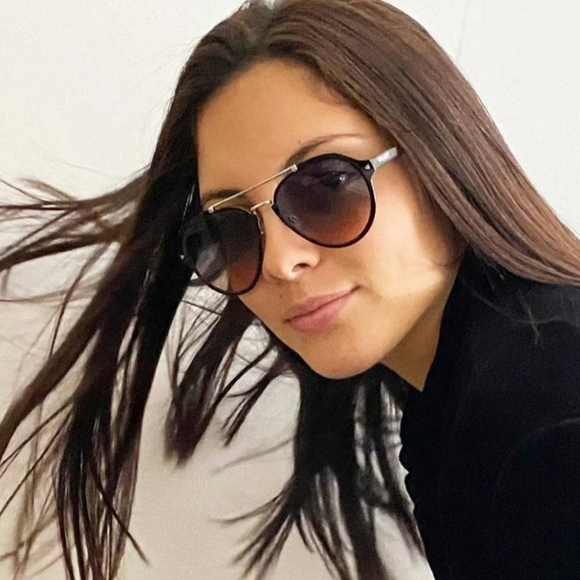 Velvet | Jesse Black And Rose Gold Sunglasses with Red Case - Picture 1 of 11